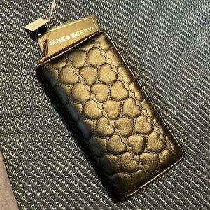 Jane & berry heart stitched wallet. New with tags.